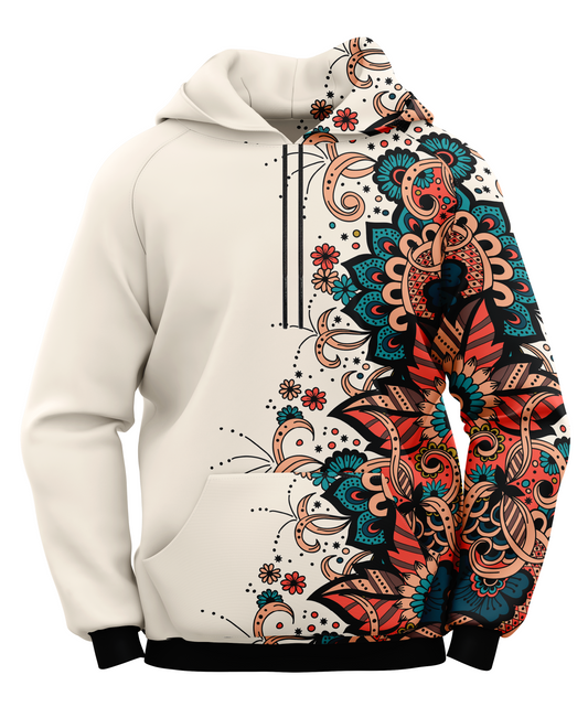 Ethnic Floral Hoodie