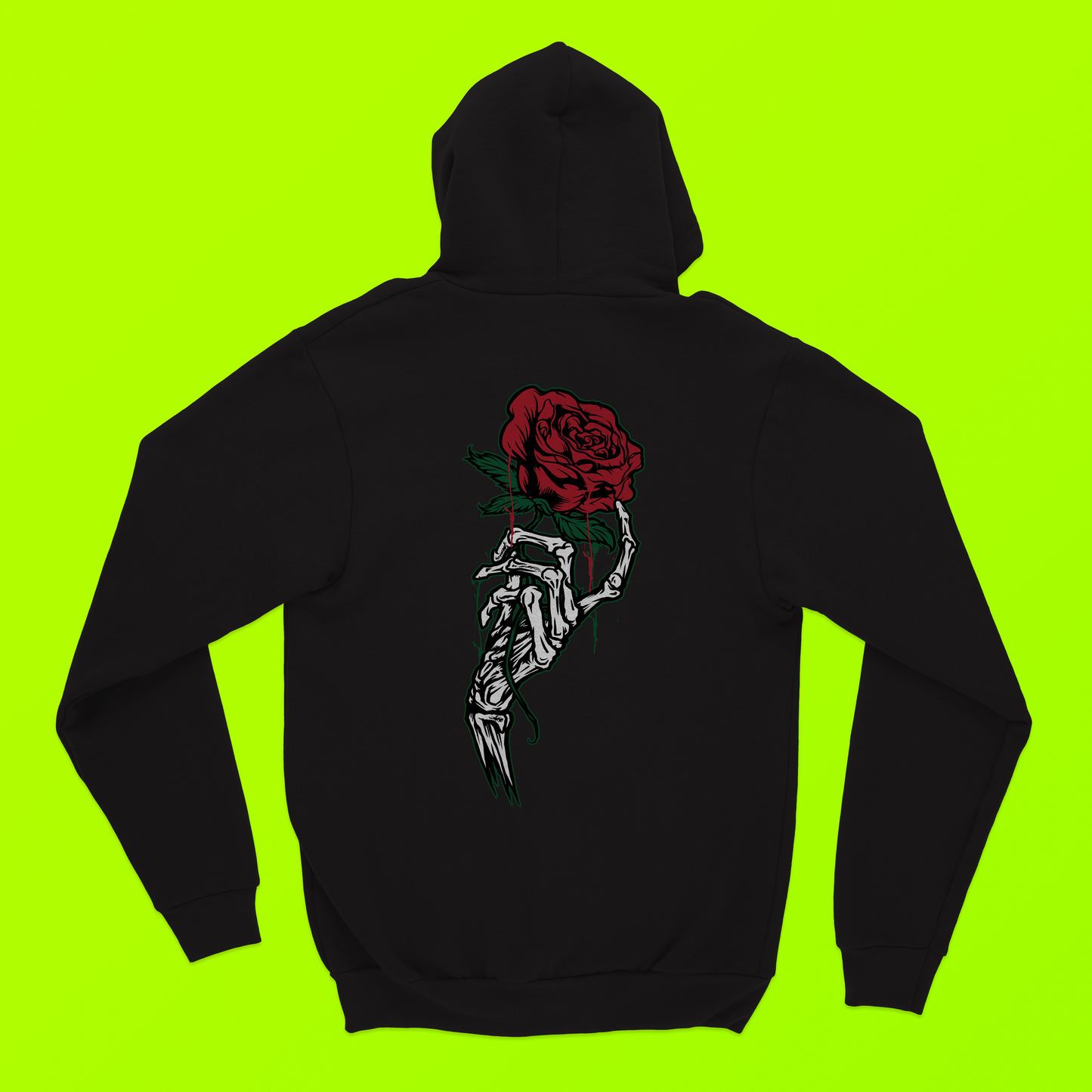 Rose Black Hoodie